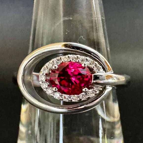 GIA Cert. NO-HEAT or TREATMENTS, Nautral Ruby & Diamond Ring, 14k, sz 6, RARE! - Picture 11 of 17